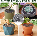 Livious 6 Pcs Plant Pot Grids Protectors from Cats,Squirrels Digging and Animals,15.7 Inch Cuttable Plant Pot Soil Covers for Outdoor Indoor,Adapts to Different Pot Sizes