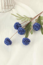 Floroom 5pcs Royal Blue Faux Silk Mums Artificial Flowers, Bulk Fake Small Mini Chrysanthemums with Stems for DIY Wedding Centerpieces Floral Arrangements Vase Fillers Home Decorations