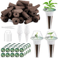 Tigvio 125 Piece Hydroponic Pods Kit: Grow Anything with 50 Grow Sponges, 12 Baskets, 12 Domes, 50 Labels, 1 Tweezer - Compatible with All Hydroponics Brands