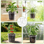36 Pack Clear Plant Nursery Pots, 7/5/4/3.5 Inch Plastic Planter Pots with Drainage Hole, Flower Seedling Nursery Pots with 20 Labels for Garden Indoor Outdoor