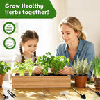 LUOJIBIE 8 Herb Indoor Garden Kit for Beginners, Complete Windowsill Growing Gifts Set, Mothers Day Gifts for Mom Women, Unique Christmas Birthday Gifts for Girls Boys Men Housewarming, Kitchen Decor
