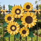 15pcs Sunflower Wall Decor, Paper Flower for Wall with 3D Artificial Flowers Yellow Bulletin Board Decoration Large Paper Flower for Background for Living Room Office Garden Wedding.