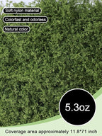 5.3oz Green Fake Moss Artificial Floral Moss Faux Plant for DIY Crafts Fairy Garden Pot Filler Vase Greenery Decorating Project Indoor Model Making Walls Glass Decor Forlaoers