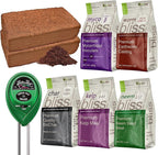 Coco Coir 650gm Bricks + Worm Castings + Mycorrhizal Inoculant + Neem Meal Fertilizer + Organic Biochar for Plants - All Natural Soil Amendments for Plants - Organic Coco Coir for Plants & Gardening