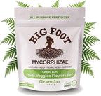 Big Foot Mycorrhizae - Double Your Plant Size, Easy to Use, Made in USA, Treats 30 Plants (7,500 Mycorrhizal Spores) Fertilizer, 4 Ounce Package