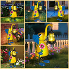 Solar Outdoor Garden Decor Elephant Statue Lights, 14" Metal Elephant with Solar Garden Lights for Outdoor, Yard, Patio Decor, Unique Birthday Gifts for Women Mom Grandma Cute Housewarming Gifts