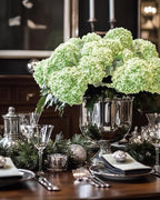 Coferset Light Green Hydrangea Artificial Flowers 3pcs Lifelike Faux Hydrangea Real TouchArtificial Flowers for Outdoors Home Wedding Christmas Office Party Living Room Decoration,22inch