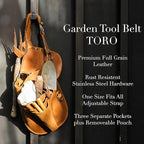 Leather Garden Tool Belt - Gardening gifts for women- Utility belt - Garden Tools Organizer Holster Pouch -Gift for Gardeners and Florists