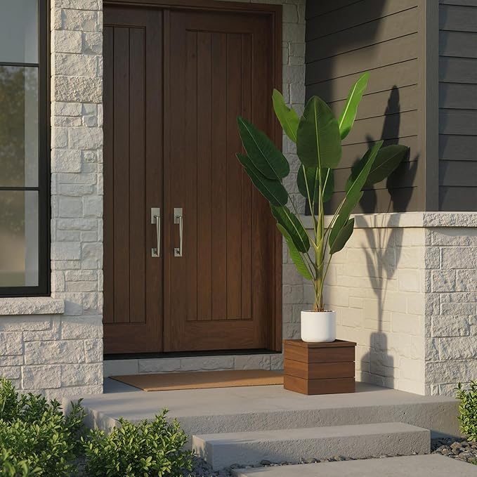 4FT Artificial Banana Tree in Pot, Decorative Evergreen Faux Bird of Paradise Plant, Fake Tropical Traveler's Palm Tree, Indoor House Plants for Living Room Porch Entryway Office
