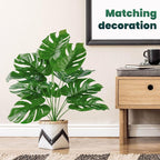 Toopify 28" 2Pack Large Fake Plants Artificial Palm Tree in Pot for Indoor and Outdoor Home Office Decor (Medium)