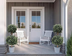 3Ft-35'' Artificial Boxwood Double Ball Topiary Trees,2PACK Faux Topiaries Tree Store Garden Indoor&Outdoor for Porch Home Decor