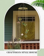 Willinglong 6 Pcs Hanging Air Plant Holder, Gold Tillandsia Air Plant Holders Unique, Airplants Live Holders, Air Fern Macrame Display for Indoor Home Office Ceiling Wall Decor