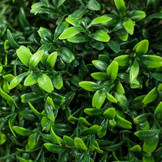HOMCOM Artificial Plants Topiary Ball-Shaped Boxwood Trees in Pot Set of 2 Fake Plants for Home Indoor Outdoor Front Porch Decor, 36 Inch, Green