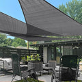 LOVE STORY Custom Size 10'x15'x18' Dark Grey Sun Shade Sail Right Triangle Sunshade Fabric Awning Canopy for Patio Backyard Carport Pergola (Customized)