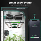 Mars Hydro 3x3 Smart Grow Tent Kit Complete System,FC-E3000 APP Control Dimmable 1184Pcs LED Grow Light,1680D High Reflective Mylar,with Smart WiFi Control Ventilation System,10 Speed Clip Fan