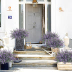 42 Pcs Fake Lavender Flowers Outdoor UV Resistant Faux Plastic Lavender Flowers No Fade Artificial Lavender Purple Plants for Outside Garden Porch Window Box Hanging Planter Decor (Purple)