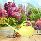 ZXJ Small Plastic Watering Can - 1/4 Gallon - for Home Plant Garden - Yellow