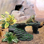 Moonorange Reptile Artificial Plants, Terrarium Plants Decorations Supplies, Aquarium Fish Tank Plant, Amphibian Habitat Hideout Tank Accessories (M Set-2pcs/C)