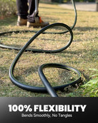 RAINPOINT Garden Hose 100ft x 5/8", Water Hose Heavy Duty, Flexible, Lightweight Durable Hybrid Hose with Swivel Handle, Male to Female Fittings
