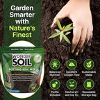 WONDER SOIL | Organic Potting Soil | 12 QUARTS of Ready to Plant Coco Coir Fully Loaded with Nutrients | 3 LBS Bag Expands to 12 Quarts of Indoor Outdoor Soil | Incl Worm Castings, Perlite