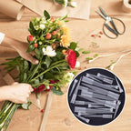 50 PCS Clear Floral Water Tubes, 3 Sizes Plastic Flower Stems Water Tubes, Pointed End Floral Vials Posy Picks for DIY Cake Decoration Flower Arrangement Bouquets