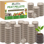 ZeeDix 200 Pcs (30mm) Peat Pellet Fiber Soil Plant Seed Starters- Seed Starter Pellets Pods Compressed Peat Pellets for Grow Herbs, Plant, Flowers, Vegetables, Seed Pods for Planting Easy Transplant