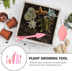 Garden Tools Kit for Succulent Planting and Transplanting, 5pcs Pink Gardening Hand Tool Set for Bonsai and Indoor Outdoor Plant Care