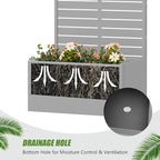 Casaphoria Metal Raised Garden Bed with Trellis, 59"x30"x12" Planter Box for Climbing Plants, Vegetables & Vines, Features Drainage Holes and Privacy Screen (Black-Louvered)