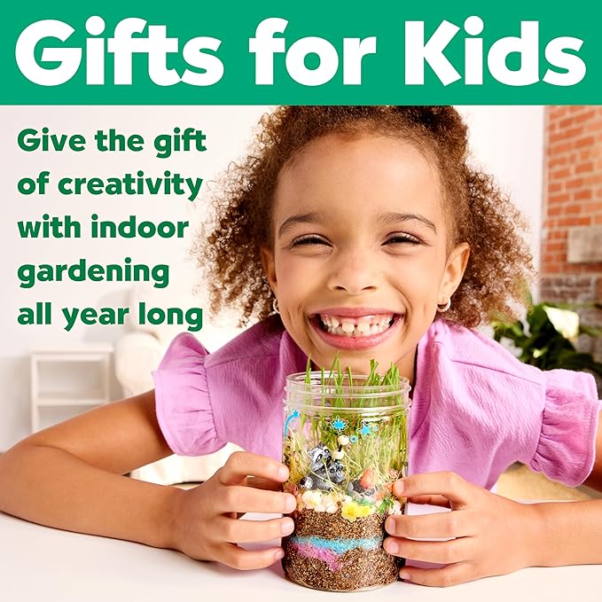 Creativity for Kids Grow 'N Glow Terrarium Kit - Educational Science Kits| Easter Basket Stuffers for Kids Gifts for Boys and Girls| Craft and STEM Projects (Ages 6+)