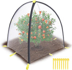 PURPLE STAR 1N 35 x35 x 39 Inch Insect Barrier Plant Tent Cover-Insect Bird Barrier Netting Mesh-Bug Guard Cover with Stakes for Protect Plants Fruits from Insect Bird Eating (1, L)