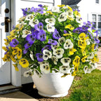 Artificial Flowers for Outdoors Fake Plants Spring Decor, 14 pcs Realistic Fake Pansies Silk Flowers UV Resistant, Lifelike Faux Outdoor Flowers for Porch Garden Patio Window Box Decor