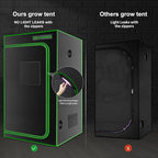 MELONFARM 4x4 Grow Tent, 48"x48"x80'' High Reflective 600D Diamond Mylar Canvas with Observation Window and Floor Tray for Hydroponic Indoor Plant Growing