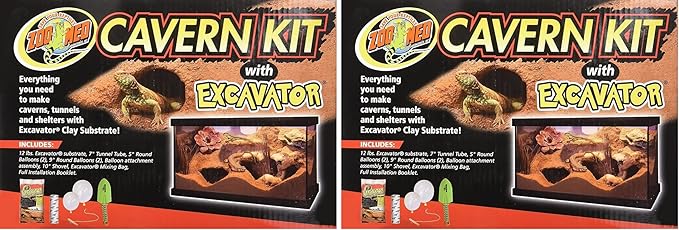 Zoo Med Cavern Kit with Excavator (Pack of 2)