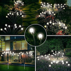 6-Pack Garden Solar Lights, 48 LED Solar Lights Outdoor for Garden Decor, Waterproof Firefly Light Outdoor (Sway by Wind), Swaying Light for Outside Yard Pathway Landscape Decorations (Cool White)
