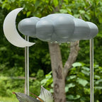 Stormy Dripping Rain Cloud with Glow in the Dark Moon Charm