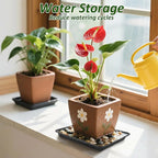 PeoMev 6PCS Plant Saucers for Indoors - 6 8 10 Inch Plastic Plant Trays for Pots Rectangle Plant Plates to Catch Water