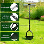 Edger Lawn Tool, Half Moon Edger with T-Grip Handle, Heavy Duty Manganese Steel Saw-Tooth Blade and Wide Footplate, Manual Landscaping Edging for Sidewalk, Yard, Flower Beds