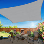 RoomHacks 10'x13' Sun Shade Sail, UV Protection Outdoor Shade, Curved Tear Resistant Heavy Duty Sun Shade for Patio Garden, Backyard, Deck, Car Port, Playground, (Grey)