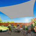 RoomHacks 12'x16' Sun Shade Sail, UV Protection Outdoor Shade, Curved Tear Resistant Heavy Duty Sun Shade for Patio Garden, Backyard, Deck, Car Port, Playground, (Grey)