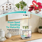 Aeroponics Growing System with Grow Light & Humidifier - Smart Indoor Garden, Visual Root Observation, RGB Mood Lighting, for Plants, Mushrooms - Desktop Hydroponic Planter