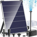 Antfraer 12W Solar Fountain Pump, Solar Pond Pump 160GPH Adjustable Flow with 16.5Ft Cord & 6.6Ft Tubing for Ponds, Wildlife Gardens, Bird Baths & DIY Water Features