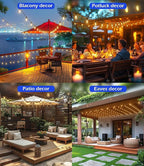 Tenmiro 120FT Outdoor String Lights, Ultra Long Waterproof 30+2 Edison Shatterproof Bulbs Led Outside Patio Lights for Porch Deck Garden Backyard Balcony Wedding Party Decor