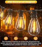 Tenmiro 60FT Outdoor String Lights, Waterproof 16+1 Edison Shatterproof Bulbs Led Outside Patio Lights for Porch Deck Garden Backyard Balcony Wedding Party Decor