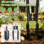 Post Hole Digger, 54” Manual Plant Hole Digging Tool for Gardening, Soil Plugging, Cultivating, Weeding,Heavy Duty Metal Holes Digger Tool with Sharp Blade for Fence Installation Bulbs Planting