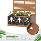 Casaphoria Metal Raised Garden Bed with Trellis, 59"x30"x12" Planter Box for Climbing Plants, Vegetables & Vines, Features Drainage Holes and Privacy Screen, Brown-Harold