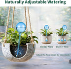 6-Pack Plastic Small Plant Watering Globes, Premium PVC Shatter-Resistant Plant Waterer, Self Watering Planter Insert with Tapered Opening, Automatic Watering Spikes for Daily & Vacation