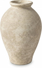 Large 9 Inch Ceramic Vase, Farmhouse Rustic Table Centerpiece, Vintage Floor Vase for Dried Flowers, Home Decor for Living Room, Mantel, Bookshelf & Office