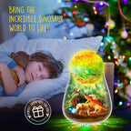 LAOESE Dinosaur Terrarium Kit for Kids - Dino Kid Crafts with DIY Moon Lamp Kit - Birthday Gifts for Boys Ages 4 5 6 7 8-12 Year Old - Arts and Crafts for Boy and Kids