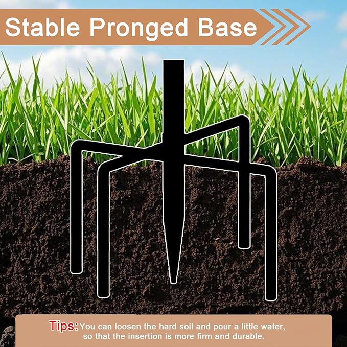 3" Deep Metal Bird Bath for Outdoors, Removable 13" Dia Bowl with Stable Upgrades Stake, Easy to Clean Birdbaths for Garden Yard Lawn Decor 1.4 Gallon (Pack of 2)