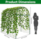Garden Arch Trellis for Climbing Plants Outdoor - 83" H*71" W*43" L Large Rustproof Garden Trellis, Heavy Duty Grape Trellis, Tunnel Trellis for Melons, Pumpkins, Cucumbers, Peas(Green)